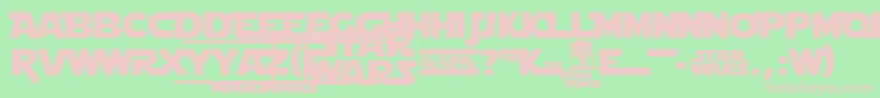 フォントStrjmono – 緑の背景にピンクのフォント