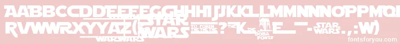 Шрифт Strjmono – белые шрифты на розовом фоне