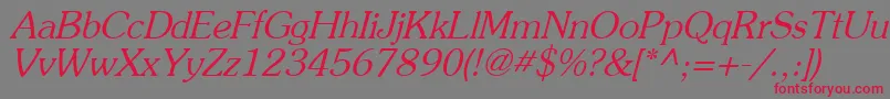 fuente PrestigeItalic – Fuentes Rojas Sobre Fondo Gris