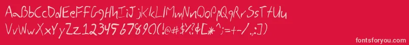 En savoir plus sur la police DbeRigilKentaurus Police DbeRigilKentaurus – polices roses sur fond rouge