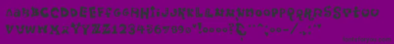 Pokerpartynaked Font – Black Fonts on Purple Background