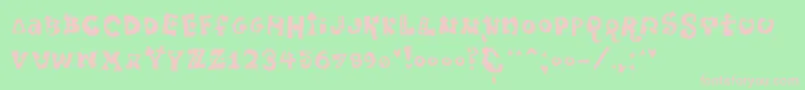 Pokerpartynaked Font – Pink Fonts on Green Background