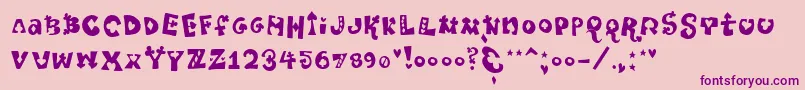 Pokerpartynaked Font – Purple Fonts on Pink Background
