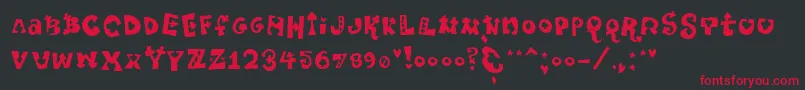 Pokerpartynaked Font – Red Fonts on Black Background
