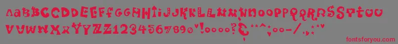 Pokerpartynaked Font – Red Fonts on Gray Background