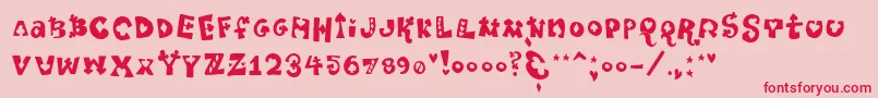 Pokerpartynaked Font – Red Fonts on Pink Background