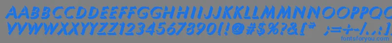 UmbraThinBoldItalic Font – Blue Fonts on Gray Background