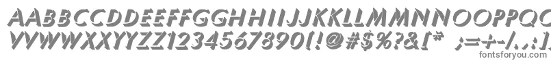 フォントUmbraThinBoldItalic – 白い背景に灰色の文字