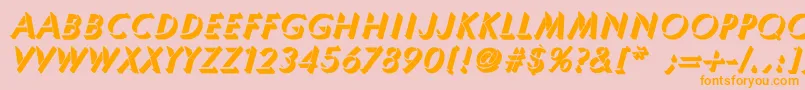 UmbraThinBoldItalic Font – Orange Fonts on Pink Background