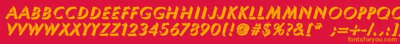 UmbraThinBoldItalic Font – Orange Fonts on Red Background