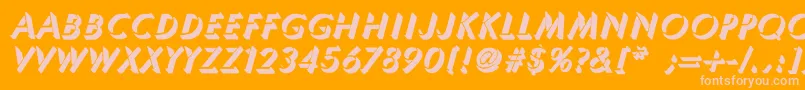 UmbraThinBoldItalic Font – Pink Fonts on Orange Background