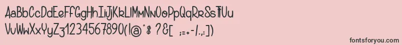 フォントGantsdesoie – ピンクの背景に黒い文字