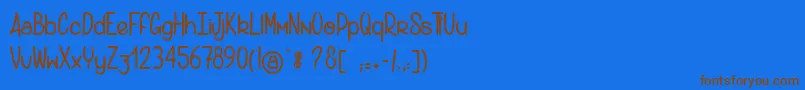 Gantsdesoie Font – Brown Fonts on Blue Background