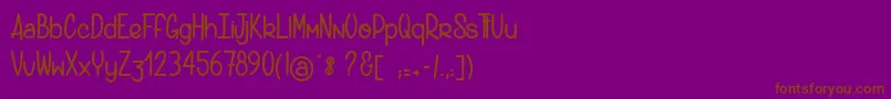 Gantsdesoie Font – Brown Fonts on Purple Background