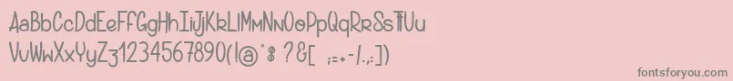 フォントGantsdesoie – ピンクの背景に灰色の文字