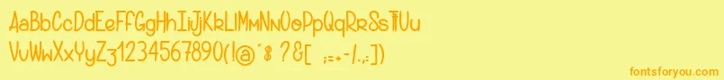 Gantsdesoie Font – Orange Fonts on Yellow Background