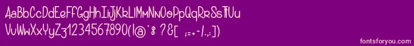 Gantsdesoie Font – Pink Fonts on Purple Background