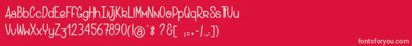 Gantsdesoie Font – Pink Fonts on Red Background