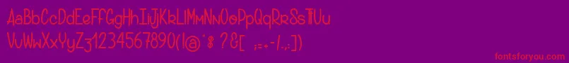 Gantsdesoie Font – Red Fonts on Purple Background