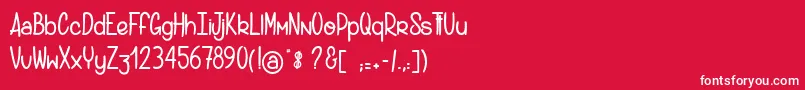 Gantsdesoie Font – White Fonts on Red Background