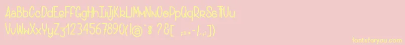 Gantsdesoie Font – Yellow Fonts on Pink Background
