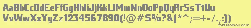 Tankj ffy Font – Gray Fonts on Yellow Background
