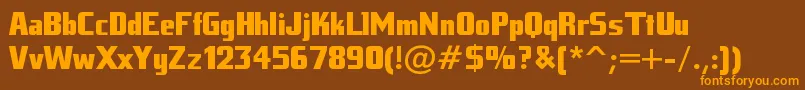 Tankj ffy Font – Orange Fonts on Brown Background