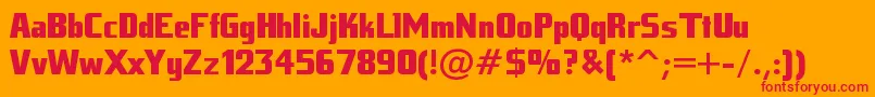 Tankj ffy Font – Red Fonts on Orange Background