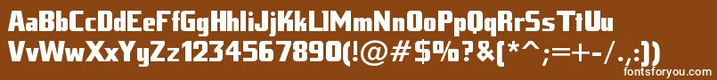 フォントTankj ffy – 茶色の背景に白い文字