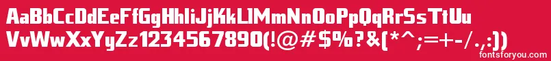 Tankj ffy Font – White Fonts on Red Background
