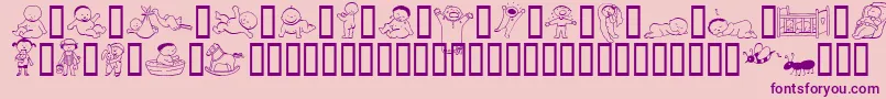 Шрифт AbartfontsBabyboomone – фиолетовые шрифты на розовом фоне