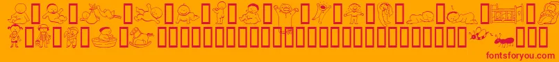 AbartfontsBabyboomone Font – Red Fonts on Orange Background