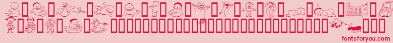 AbartfontsBabyboomone-fontti – punaiset fontit vaaleanpunaisella taustalla