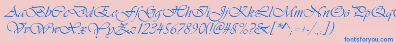 Vivaldin Font – Blue Fonts on Pink Background