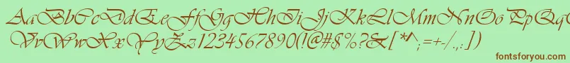 Vivaldin Font – Brown Fonts on Green Background