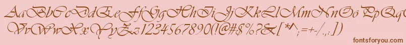 Vivaldin Font – Brown Fonts on Pink Background
