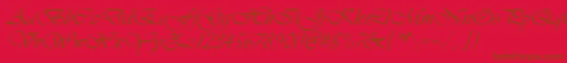 Vivaldin Font – Brown Fonts on Red Background