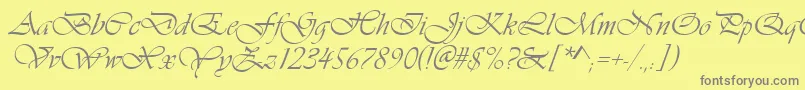 Vivaldin Font – Gray Fonts on Yellow Background