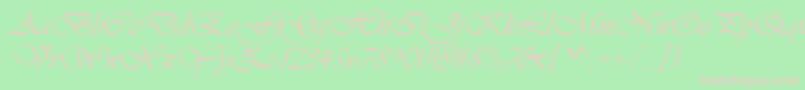 Vivaldin Font – Pink Fonts on Green Background