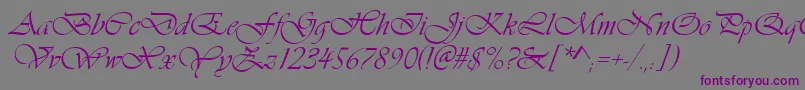 Vivaldin Font – Purple Fonts on Gray Background