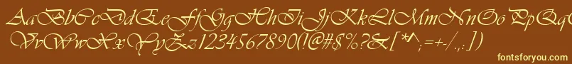 Vivaldin Font – Yellow Fonts on Brown Background