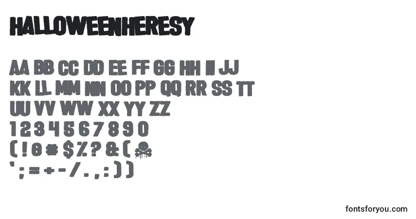 HalloweenHeresy Font – alphabet, numbers, special characters