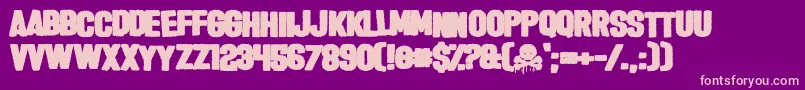 HalloweenHeresy Font – Pink Fonts on Purple Background