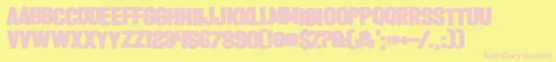 HalloweenHeresy Font – Pink Fonts on Yellow Background