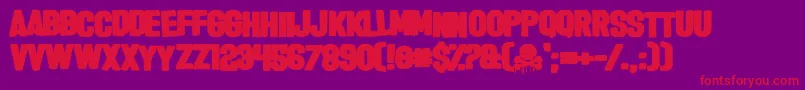 HalloweenHeresy Font – Red Fonts on Purple Background