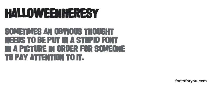 Review of the HalloweenHeresy Font
