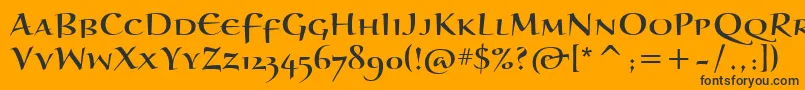 BraganzaScItc Font – Black Fonts on Orange Background