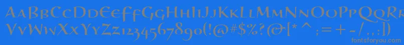 Шрифт BraganzaScItc – серые шрифты на синем фоне