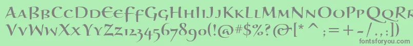 BraganzaScItc Font – Gray Fonts on Green Background