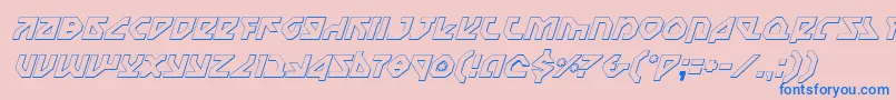 フォントNostrooi – ピンクの背景に青い文字